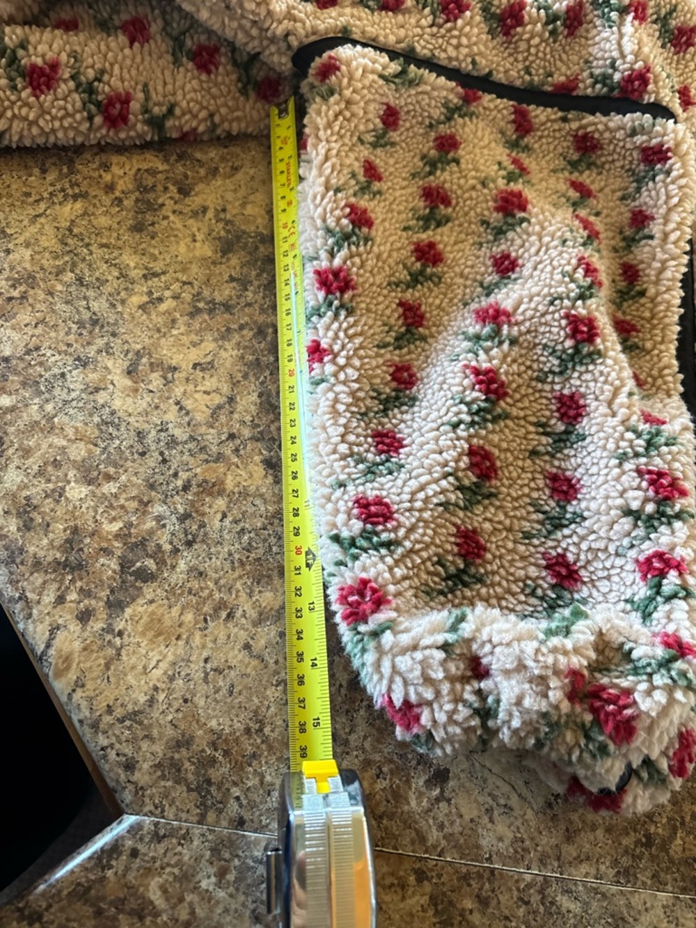 Cozy Teddy Plush Fleece, Oversized, PROMESA, Floral, Half-Zip Pullover, Fall S - Picture 14 of 16